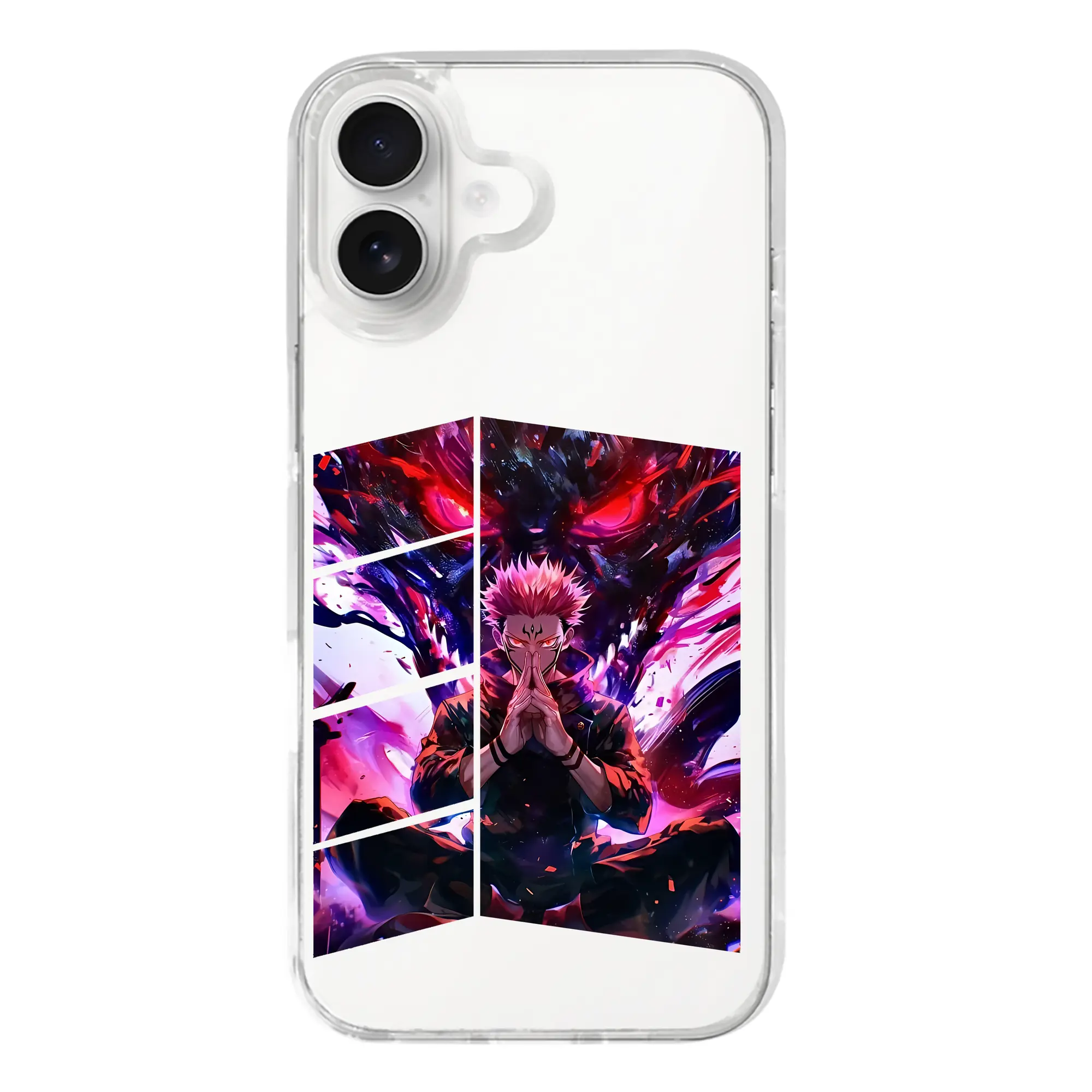 呪術廻戦 グッズ,両面宿儺 - iPhone 17シリーズ 透明スマホケース – 薄型・耐衝撃・精密フィット保護カバー